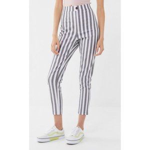 Calvin Klein Women Striped Pants Beetlejuice Style Minimalism sz 30